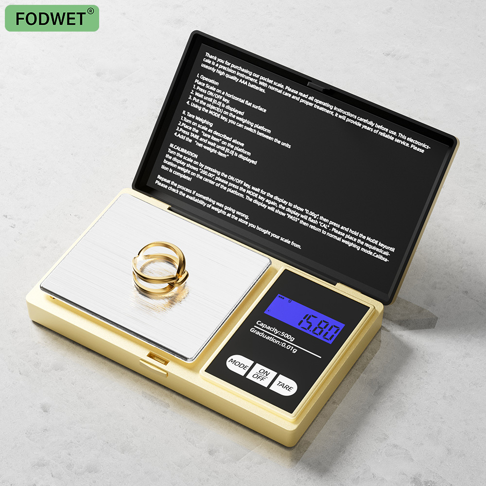 Candle Wax Scale - Petite balance mécanique dorée avec écran