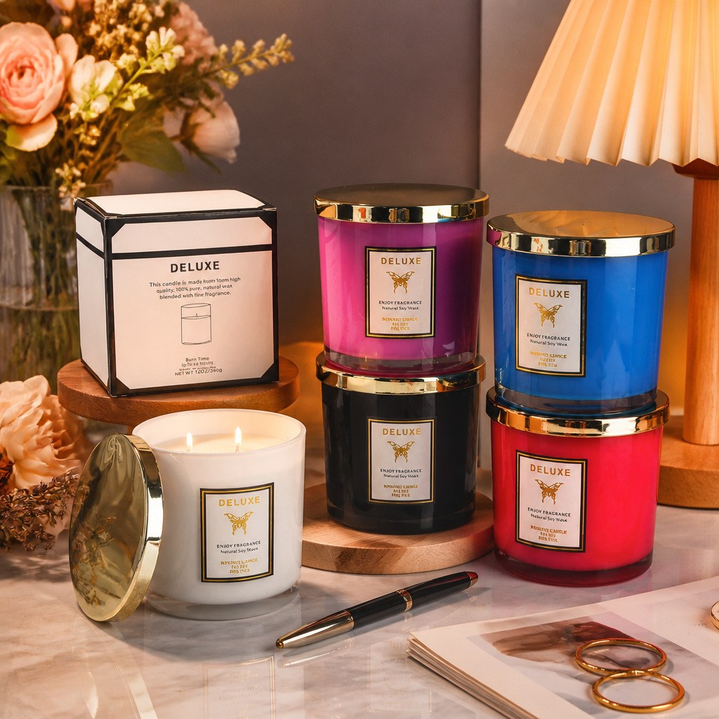 Bougie parfumée en verre avec  - Soy Wax avis et prix