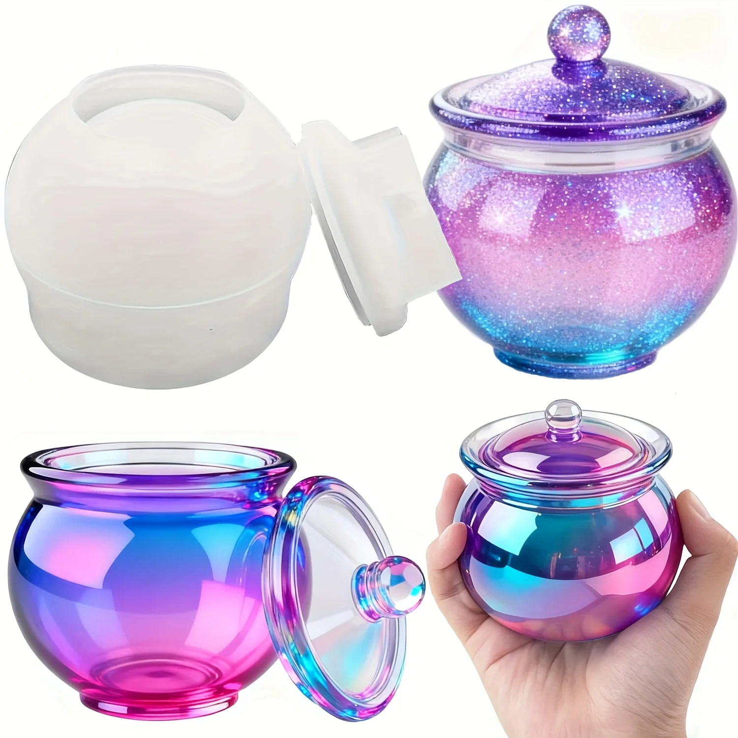 1 jeu de moules ronds en résin - Candle Containers avis et prix